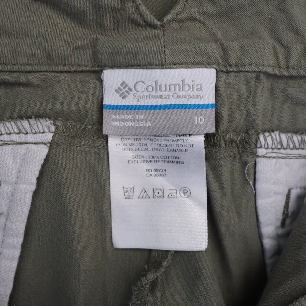 Columbia‎ Women's Sz 10 Green Activewear Cotton Hiking Pocket Athletic Shorts - Picture 9 of 11